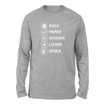 Rock Paper Scissor Lizard Spock Men/Unisex Drop Shoulder Sweatshirt in Athletic Heather color